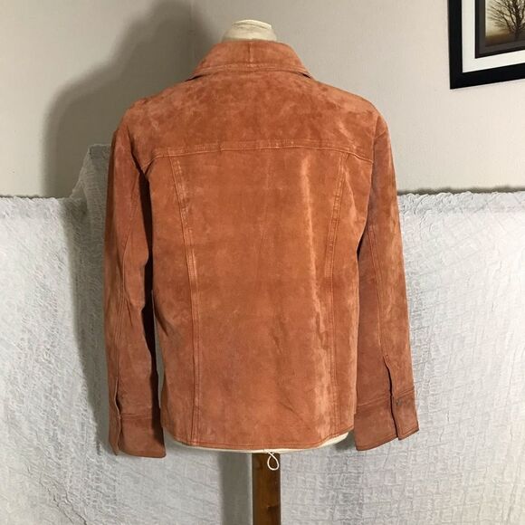 Coldwater Creek Y2K Vtg Suede Orange Jacket Size PXL - Picture 9 of 12